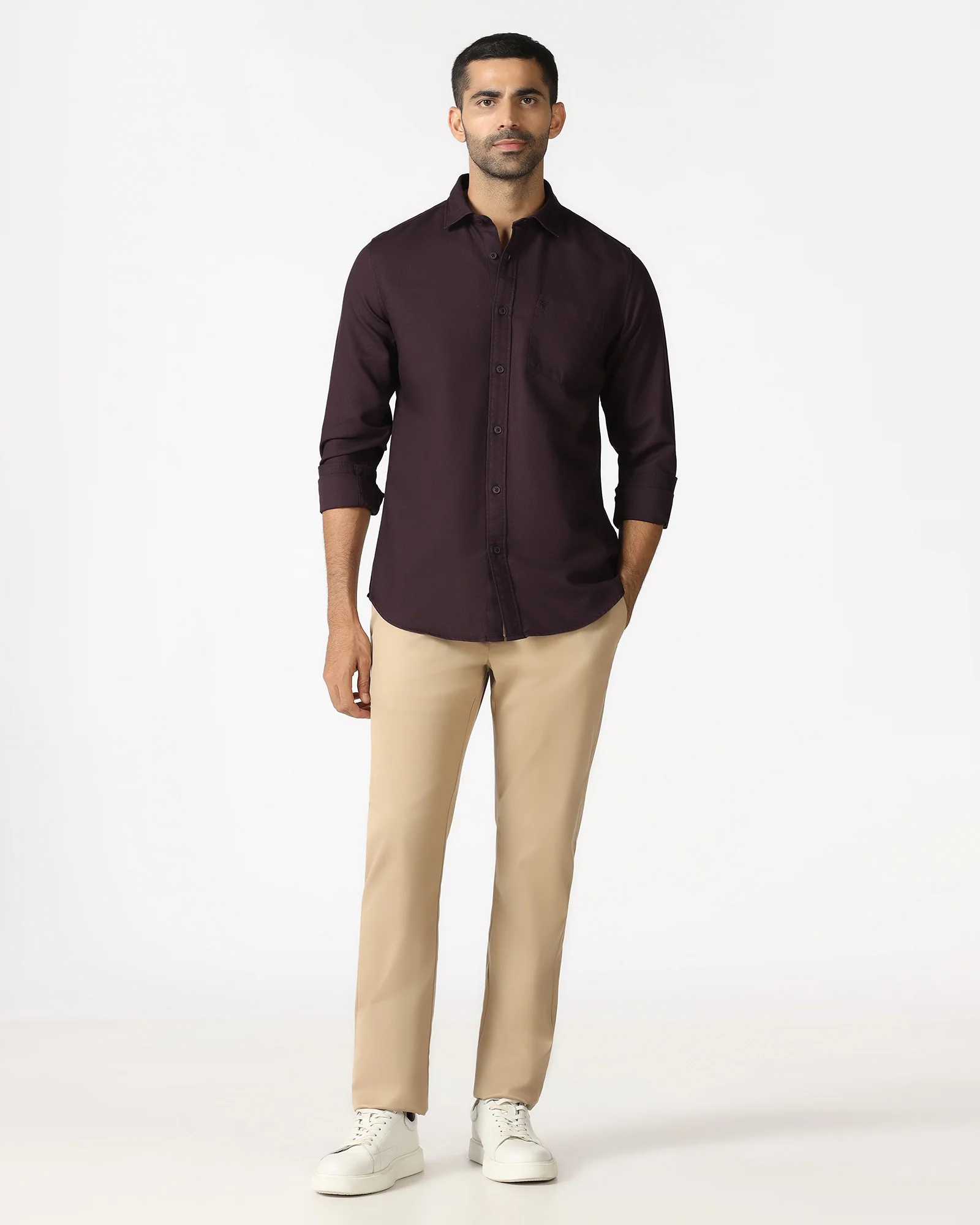 Wine Textured Shirt - Caty - Image 3