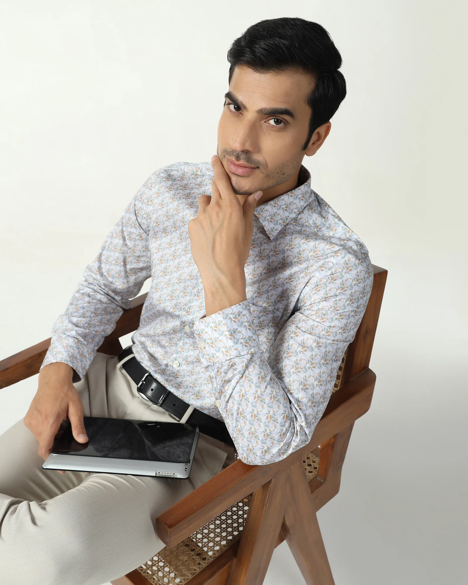 Yellow Printed Shirt - Parker - Image 7